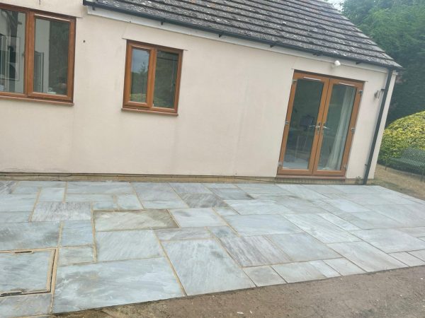 Limestone patio in Wivenhoe